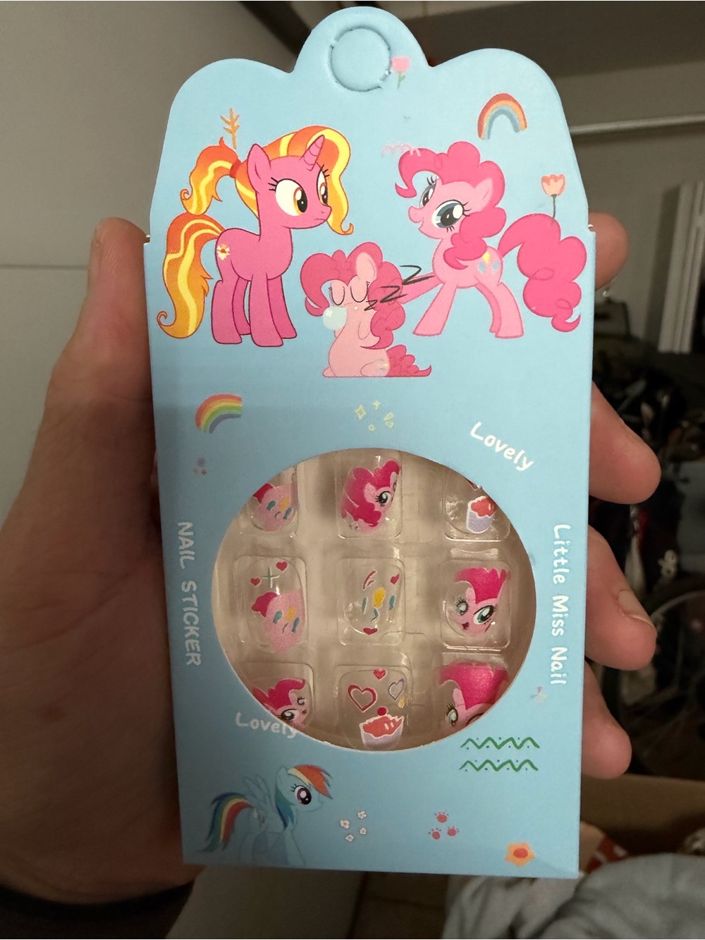My Little Pony Pink and Light Blue Nail Stickers